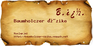 Baumholczer Őzike névjegykártya